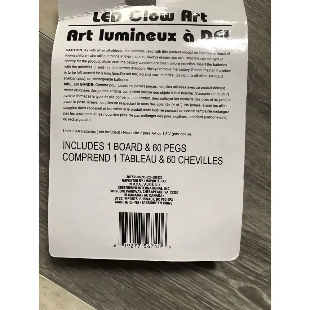 LED Glow Art Light up your imagination Ages 5+. Please Read